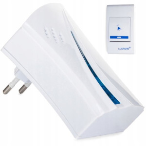 Dzwonek Bezprzewodowy Sieciowy 150m Melodie Led