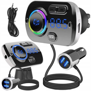 Transmiter Fm Bluetooth Usb 5.0 Wielofunkcyjny 8w1
