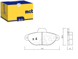 Klocki Hamulcowe Fiat Punto 1,1 93- Metelli