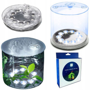 Lampa Lampka Solarna Turystyczna 10 Led Rgb Solar