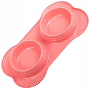 Miska Podwójna Dla Psa Kota Na Karmę 0,4 L X 2