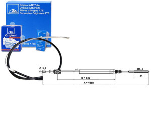 Linka Hamulca Ręcznego Citroen C8 Fiat Ulysse Lanc