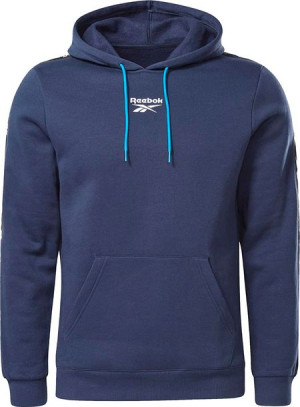 Bluza męska Reebok Training Essentials Tape Hoodie granatowa GU9960