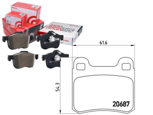Klocki Hamulcowe Mercedes W124.w201 Tył Brembo
