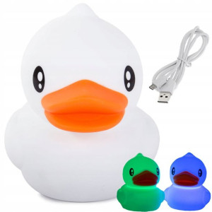 Lampka Nocna Dla Dzieci Led Kaczka Rgb Dotyk Usb