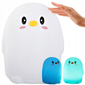 Lampka Nocna Dla Dzieci Led Rgb Pingwin Dotyk