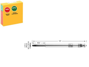 Świeca Żarowa Ford (zamiennik D-power75) Ngk