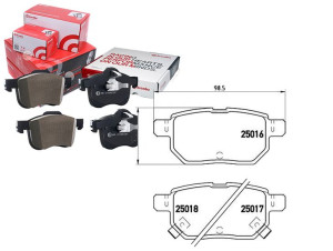 Klocki Hamulcowe Toyota Prius 09- Tył Brembo