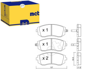 Klocki Hamulcowe Subaru Forester 02- Metelli