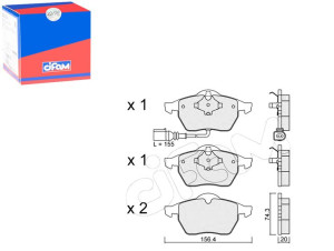 Klocki Hamulcowe Vw Golf Iv 97-03 Z Czuj. Cifam