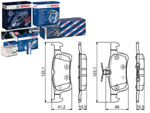 Klocki Hamulcowe Peugeot Tył 308 1,2-2,0 13- Bosch