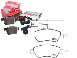 Klocki Hamulcowe Ford Ka 1.3tdci 08- Przód Brembo