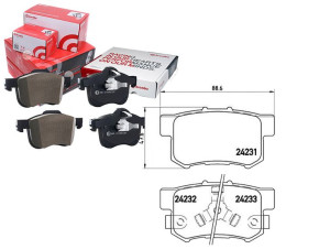 Klocki Hamulcowe Honda Cr-v 04-06 Tył Brembo