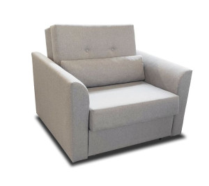MINI I sofa szary fotel rozkładany z pojemnikiem