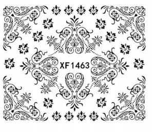 Xf1463 Naklejki Wodne Czarne Nalepki Na Paznokcie