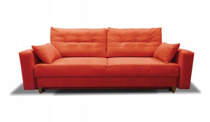 sofa KRISTI II marchewkowa rozkładana sprężyny