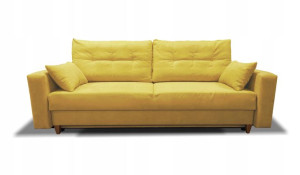 sofa KRISTI II stłumiony żółty rozkładana sprężyny