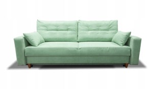 sofa KRISTI II kolor miętowy rozkładana sprężyny