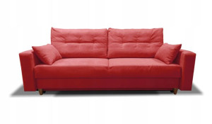 sofa KRISTI II czerwona rozkładana sprężyny