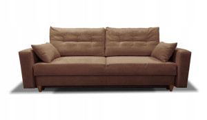 sofa KRISTI II brązowa rozkładana sprężyny