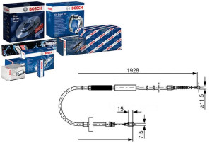 Linka Hamulca Ręcznego Vw Tył A4 00-09 Le Bosch