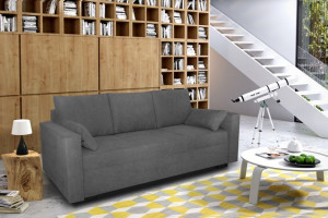 SOFA KANAPA AMELIA grafit sprężyny rozkładana
