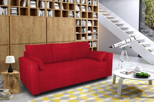 SOFA KANAPA AMELIA czerwona sprężyny spanie