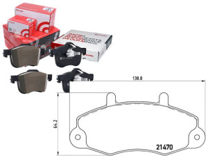 Klocki Hamulcowe Ford Transit 14 91-98 Brembo