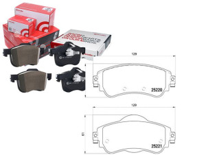 Klocki Hamulcowe Citroen C4 09- Przód Brembo