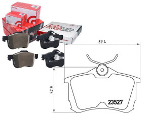 Klocki Hamulcowe Honda Accord 98- Tył Brembo