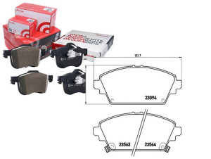 Klocki Hamulcowe Honda Accord 98-02 Z Czuj. Brembo
