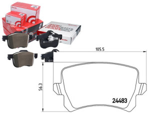 Klocki Hamulcowe Vw Passat 10-14 Tył Brembo