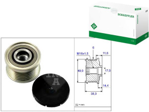Koło Pasowe Alternatora Bmw E81 E90 1,6-3,0 2,0d 0
