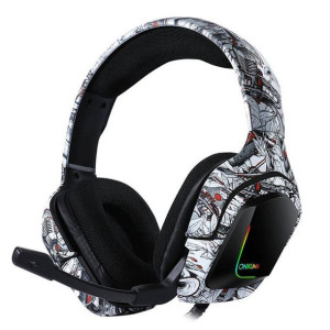 Słuchawki gamingowe Onikuma K20 RGB USB (camouflage grey)