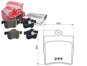 Klocki Hamulcowe Mercedes W202.w210 Tył Brembo