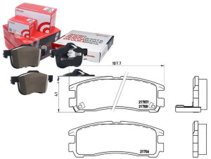 Klocki Hamulcowe Mitsubishi Galant 92- Tył Z Czuj.