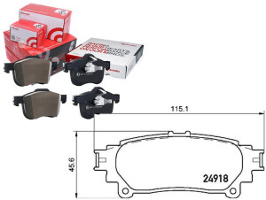Klocki Hamulcowe Lexus Rx350 Awd 09- Tył Brembo