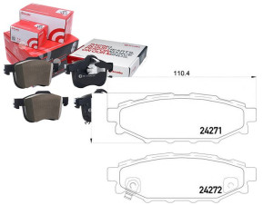 Klocki Hamulcowe Subaru Legacy 03- Tył Brembo