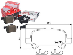 Klocki Hamulcowe Toyota Avalon 04-07 Tył Brembo