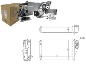 Nagrzewnica (234x157x42) Peugeot 207 1.4-1.6d 02.0