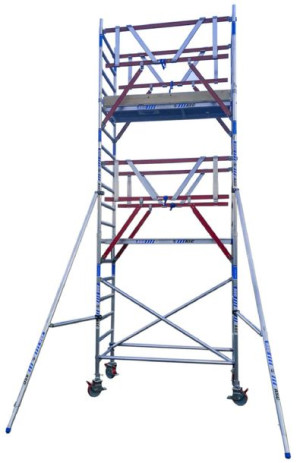 Rusztowanie aluminiowe jezdne ASC wys.rob 6,2 m (0,90 x 1,90 m)