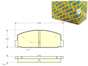 Klocki Hamulcowe Mazda 626 8 89-7 91 Gr.13.1mm Tył