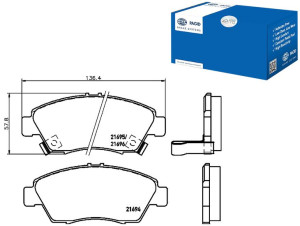 Klocki Hamulcowe Hella Pagid 06450s5ae50 06450s5ag
