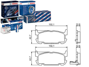 Klocki Hamulcowe Mazda Mx-5 Ii 1.6 05.98-10.05 Bos