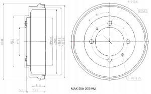 Bębny Ham. 2szt Mitsubishi T. Carisma 96-06 Space Star Maxgear