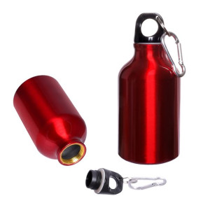 Bidon Aluminiowy 300 Ml.sportowy Butelka Na Rower Czerwony