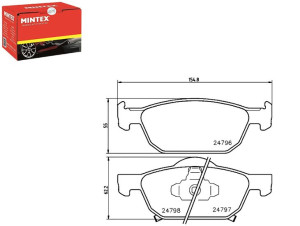 Klocki Hamulcowe Mintex 45022tl1g00 45022tl1g01 37
