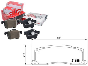 Klocki Hamulcowe Toyota Previa 90-00 Tył Brembo