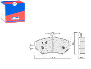 Klocki Hamulcowe Vw Passat 96-99 1.6-1.9tdi Cifam
