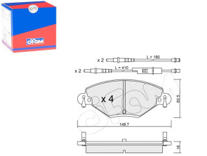 Klocki Hamulcowe Citroen C5 2.0-2.0hdi 01- Cifam